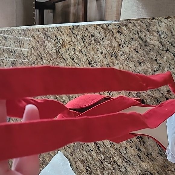 6" Heele Red sandals for women - Picture 8 of 9